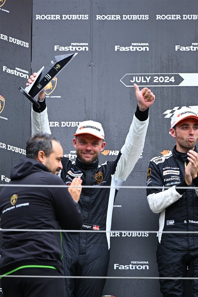 For anden gang i år kom Marco Gersager på podiet efter et løb i Lamborghini Super Trofeo Europe
(Foto: Fotospeedy)
